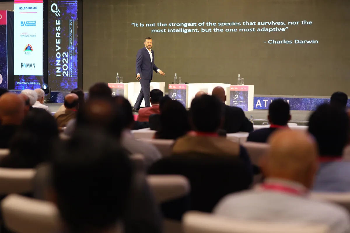 Chetan Bhagat speaking at Innoverse Event by Mr. Nevil Sanghvi